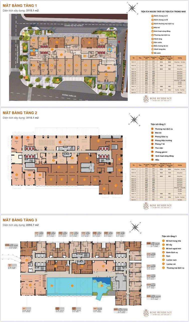 Phối cảnh nội thất căn hộ mẫu Rose Residence