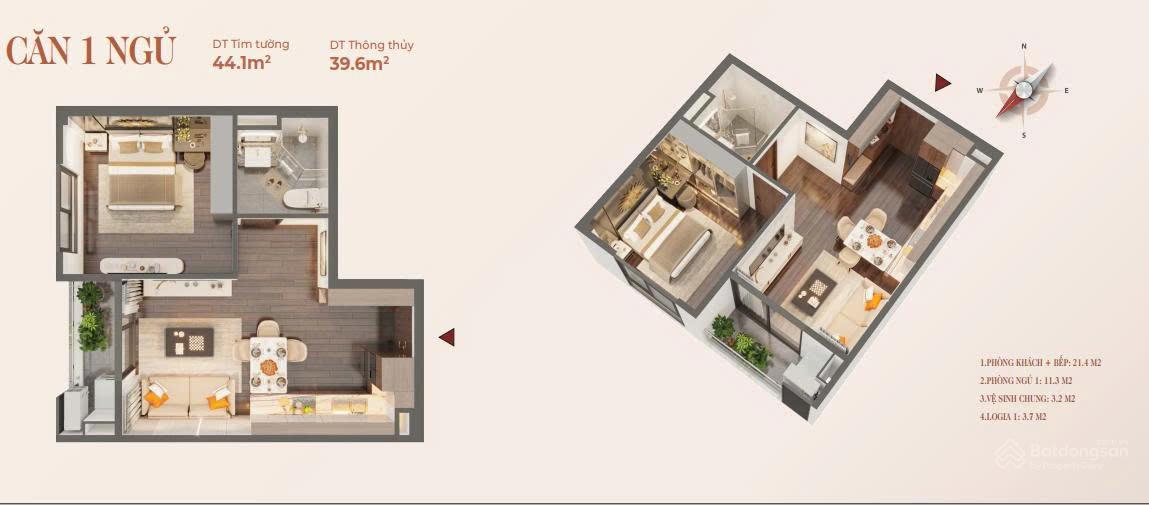 Hình ảnh khu vực thương mại và dịch vụ tại tầng trệt