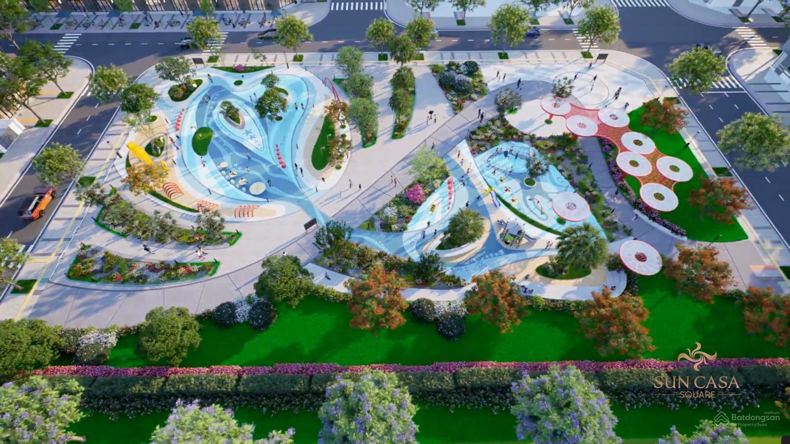 Quảng trường và tiện ích nội khu Sun Casa Square