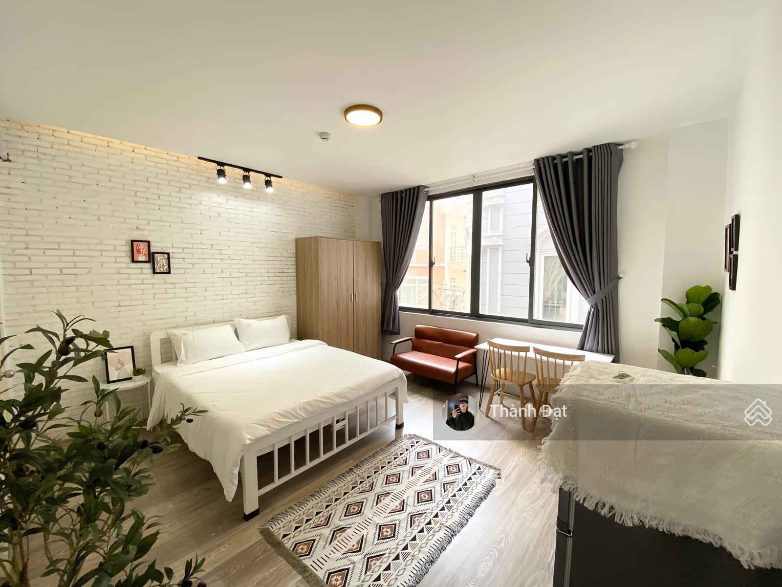 Không gian Thuê căn hộ Nguyễn Thị Minh Khai Q.1, studio cửa sổ - DT 30m2 - bếp xa giường, ngay Thảo Cầm Viên