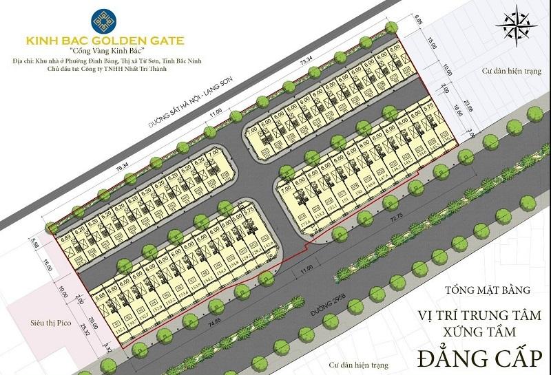 Phối cảnh mặt tiền Shophouse Kinh Bắc Golden Gate