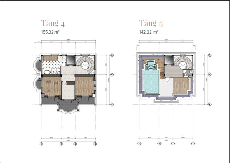 Không gian sân vườn và cây xanh xung quanh biệt thự