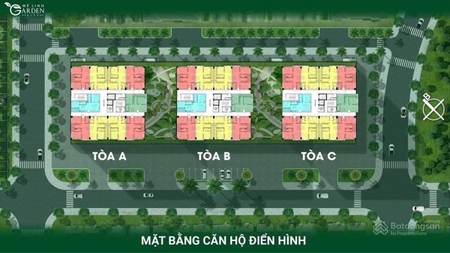 Thiết kế căn hộ điển hình tại Mê Linh Garden City