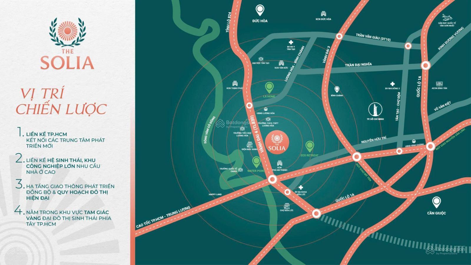 Ảnh vị trí chiến lược của khu đô thị The Solia