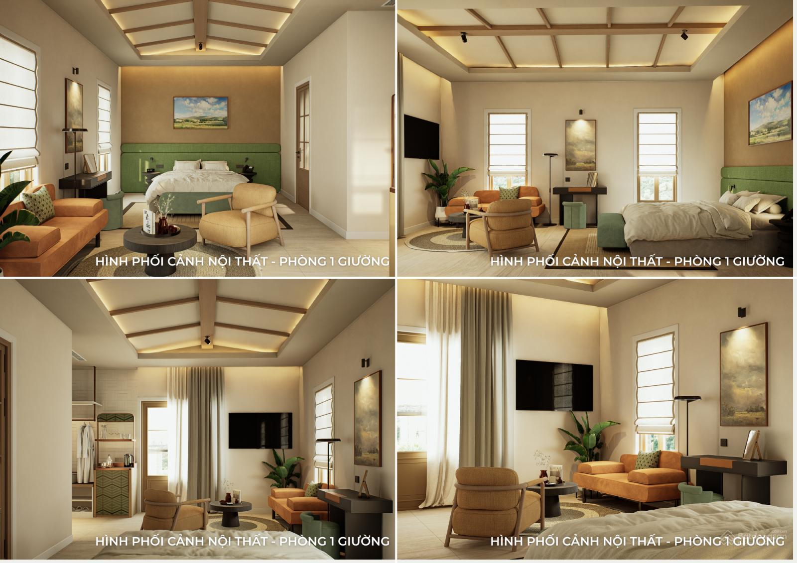 Hồ bơi ngoài trời nhìn ra khu đồi