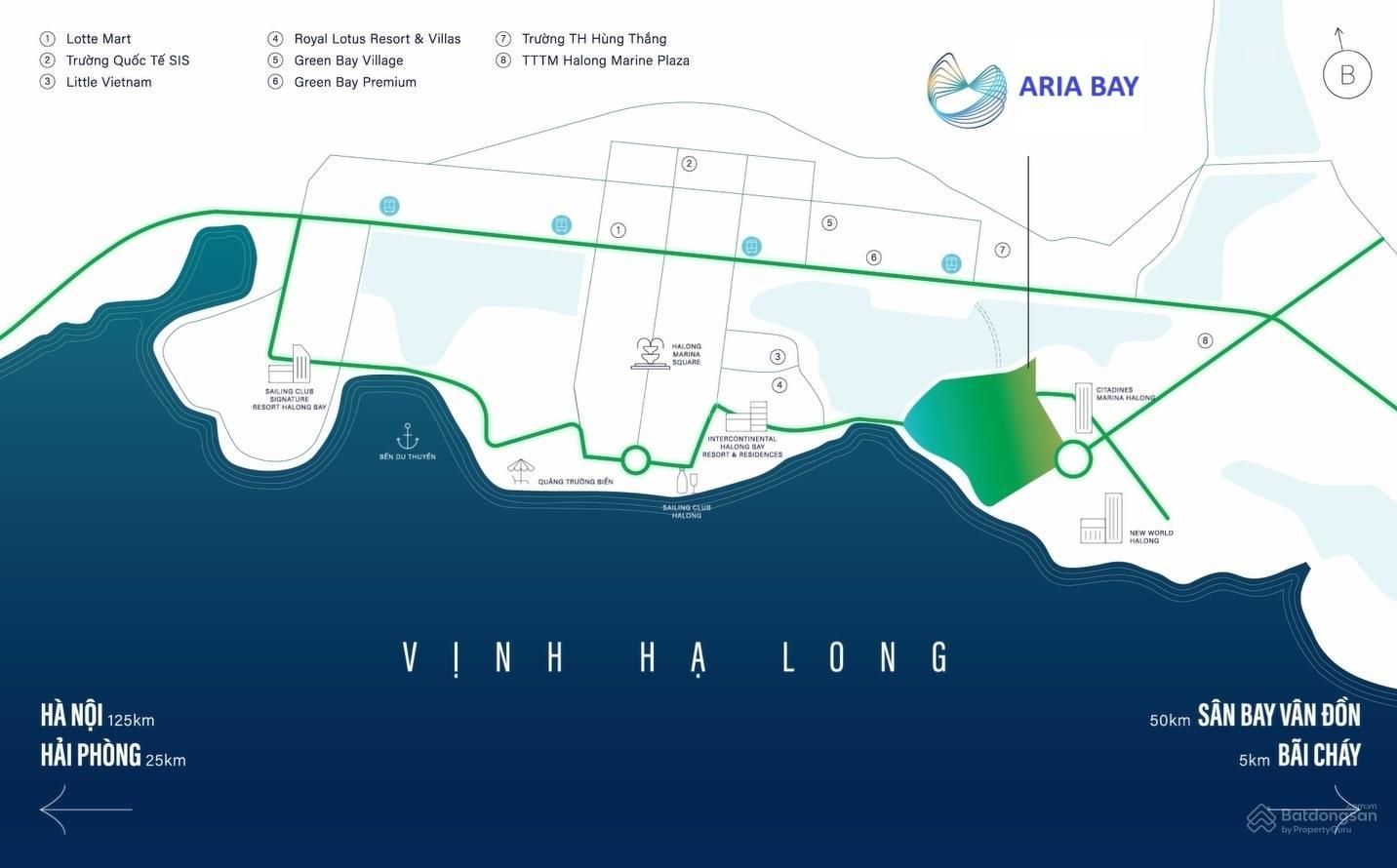 Hình ảnh vị trí Aria Bay Tower