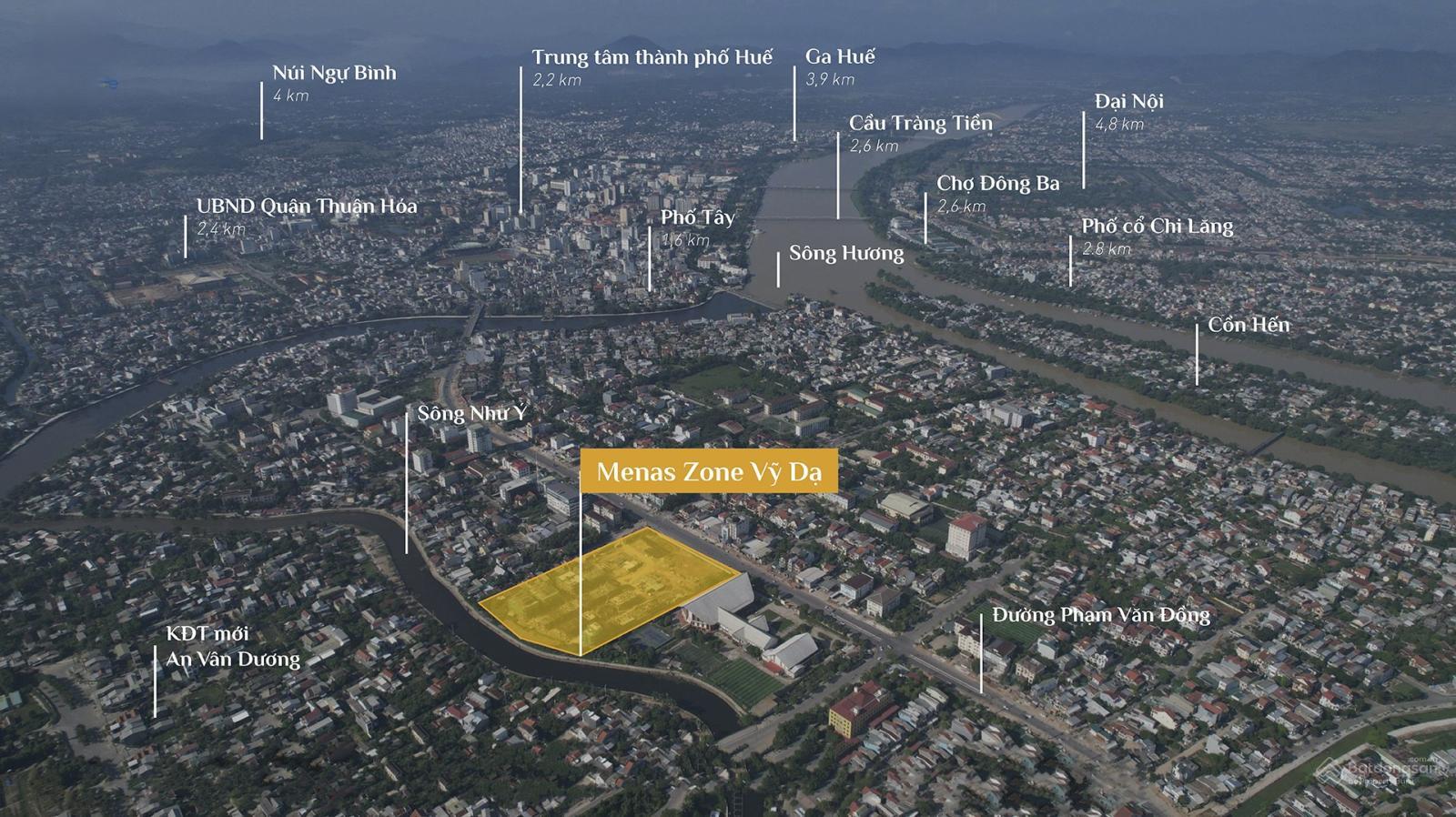 Bản đồ vị trí chiến lược của Menas Zone Vỹ Dạ