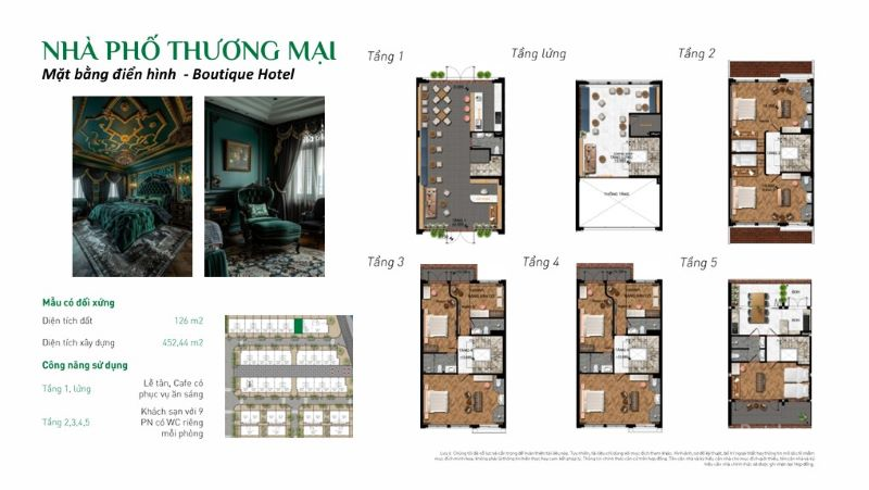 Phối cảnh biệt thự kinh doanh phong cách bán cổ điển