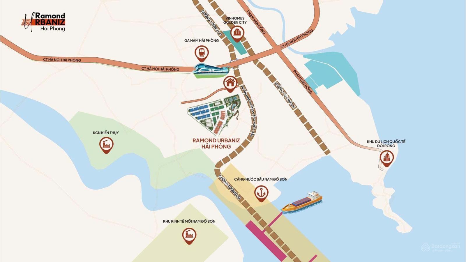 Bản đồ vị trí dự án Ramond Urbaniz Hai Phong