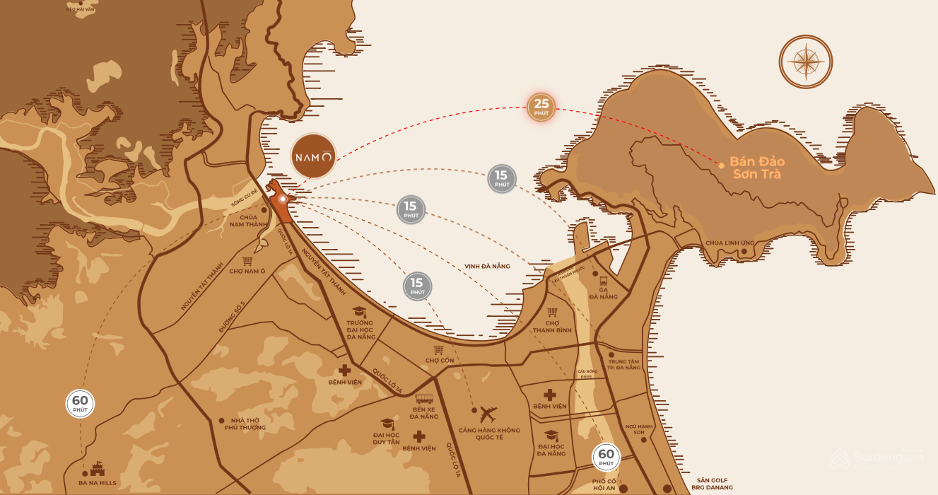 Ảnh vị trí dự án Nam Ô Heritage