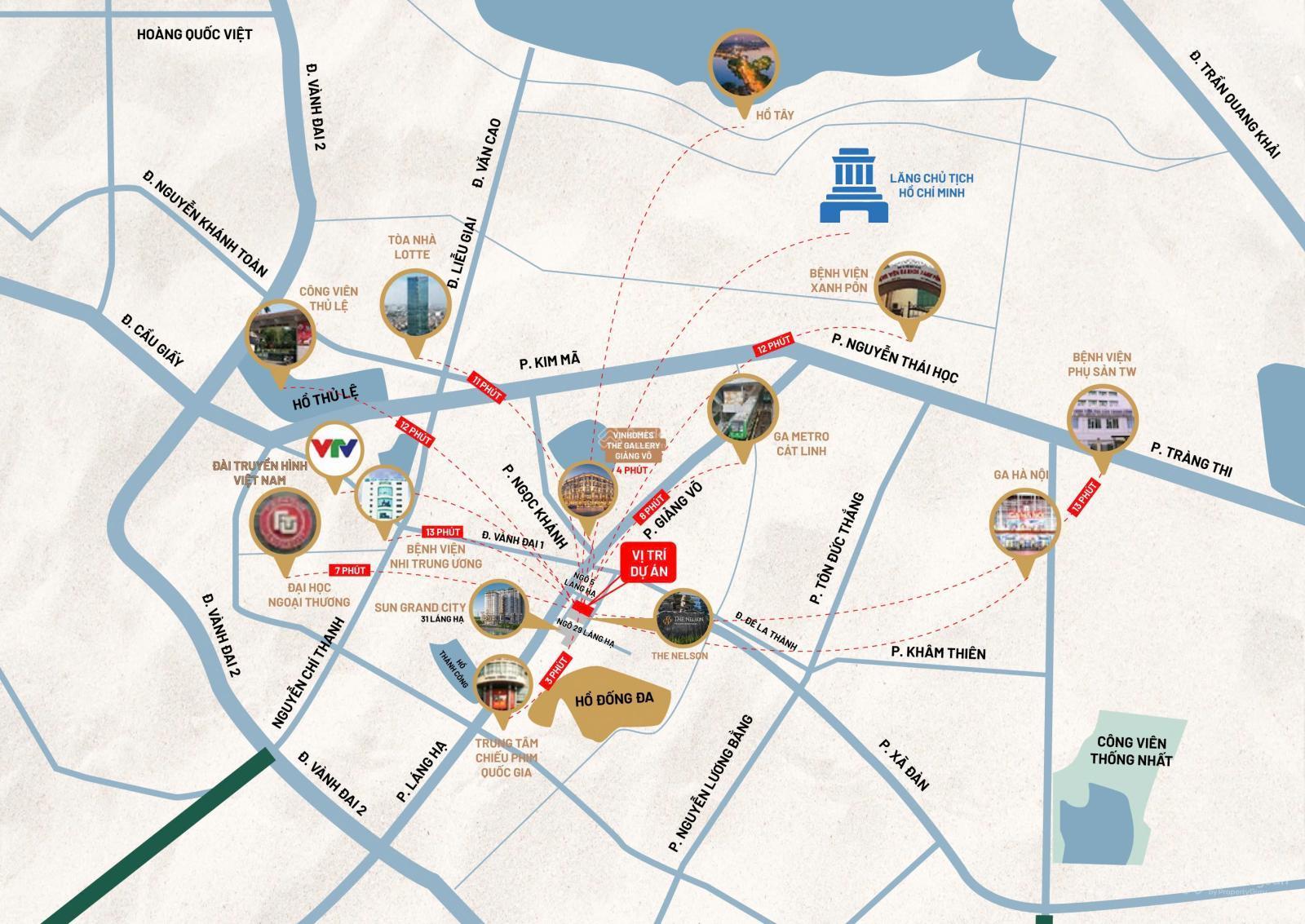 Vị trí đắc địa của The Heritage Láng Hạ