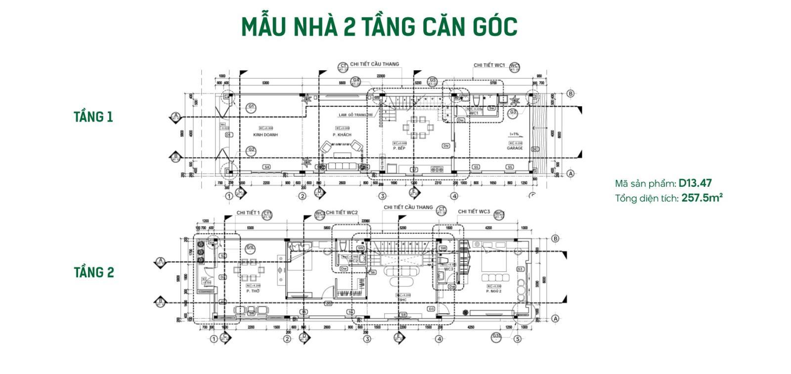 Hình ảnh minh họa thiết kế nhà phố 3 tầng Ecolux City