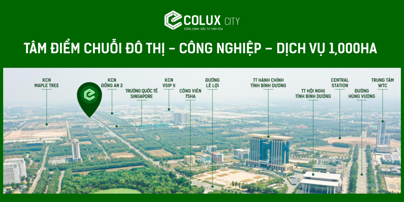 Ảnh minh họa khu vực lân cận dự án Ecolux City
