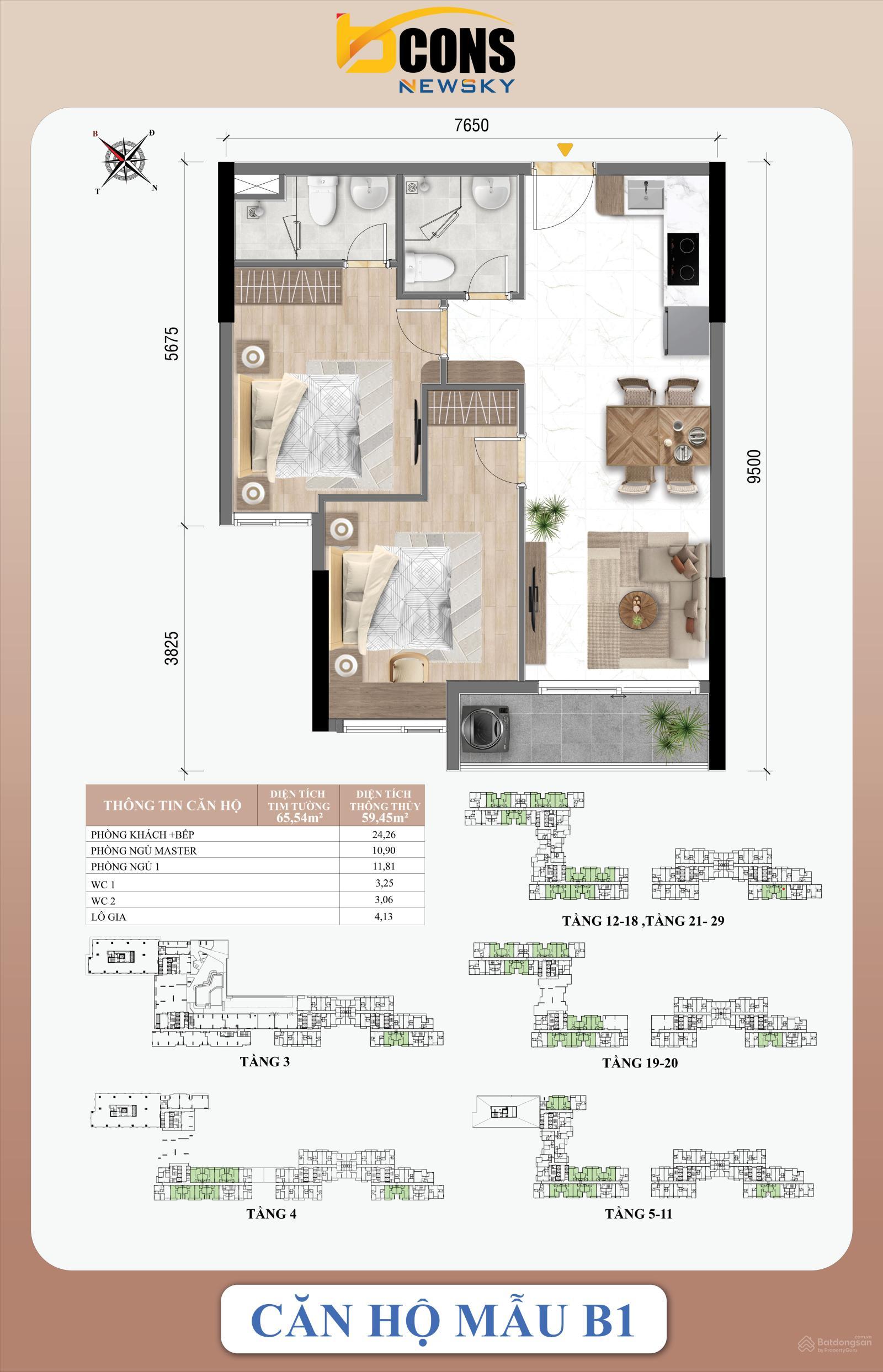 Chi tiết ban công căn hộ