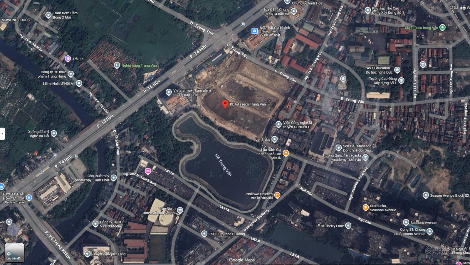 Vị trí dự án Taseco Trung Văn trên bản đồ