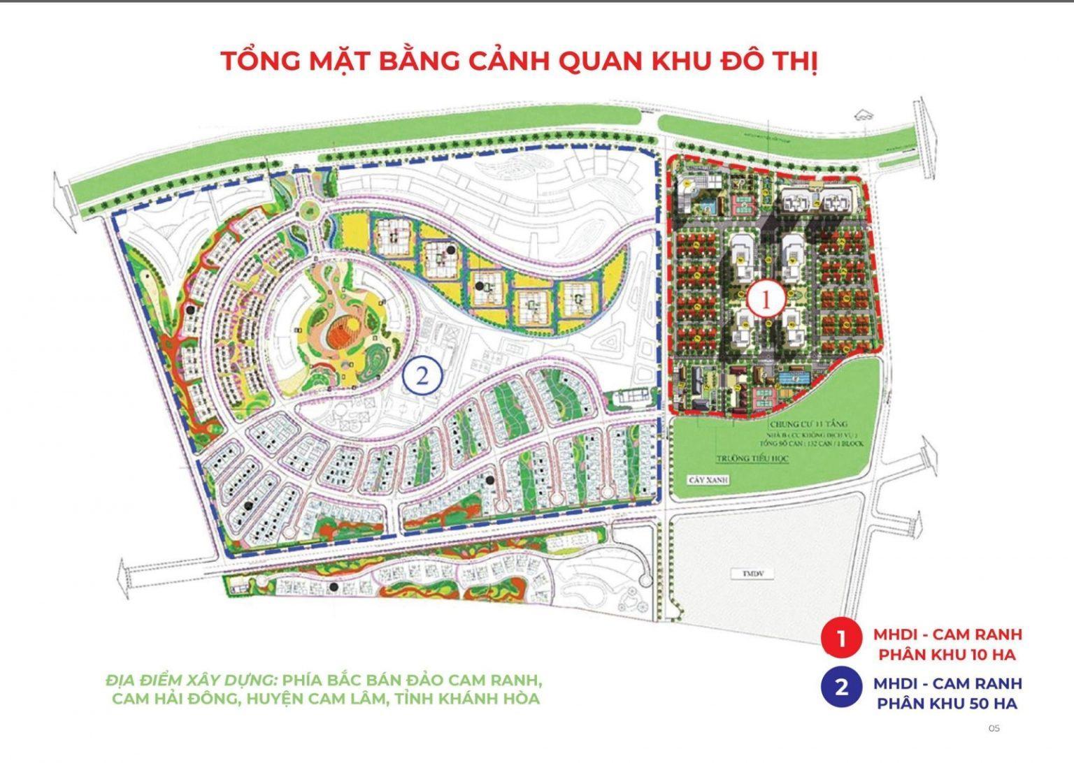 Hình ảnh một góc dự án MHDI Cam Ranh