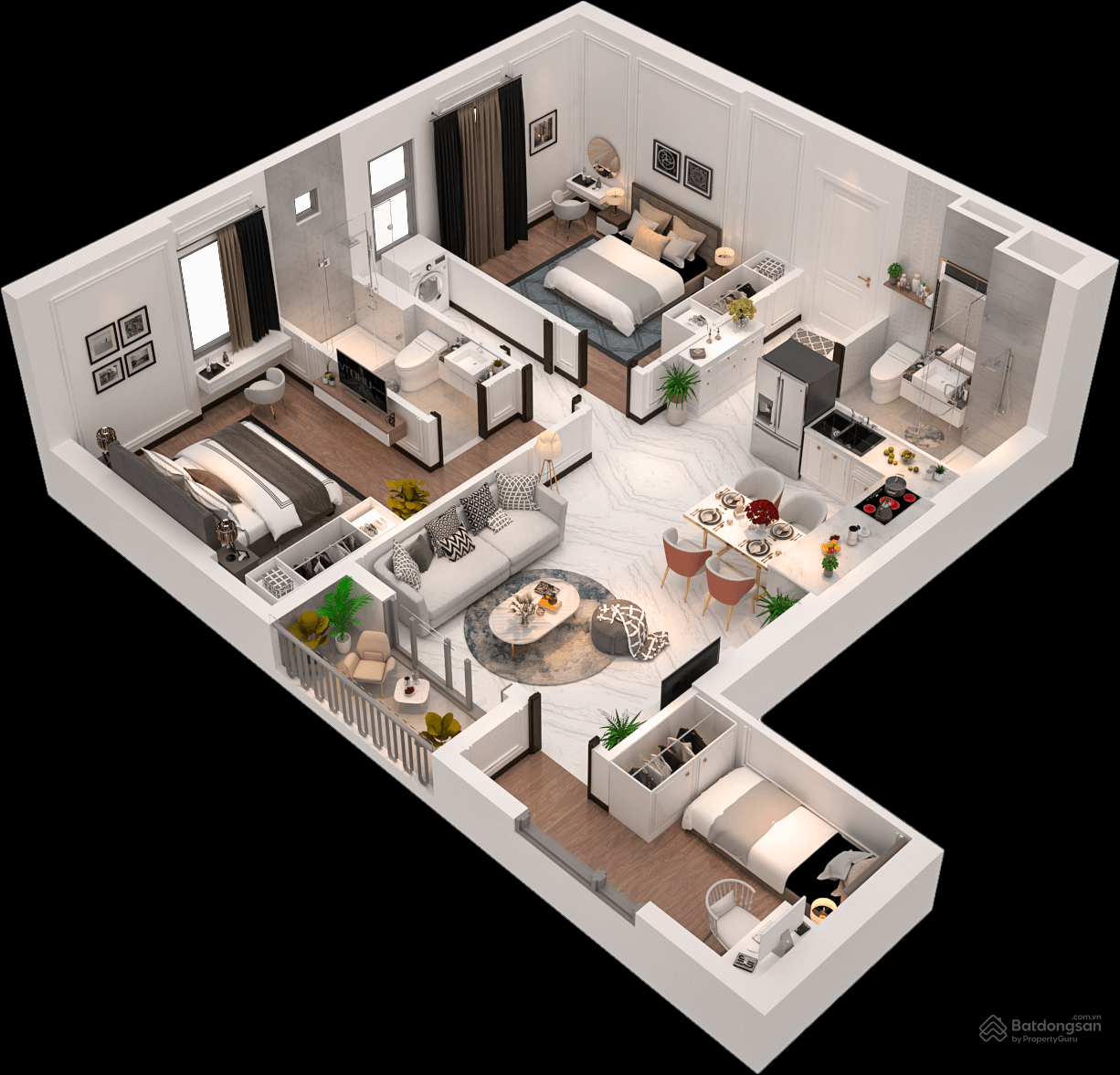 Hình ảnh phối cảnh khu vực shophouse