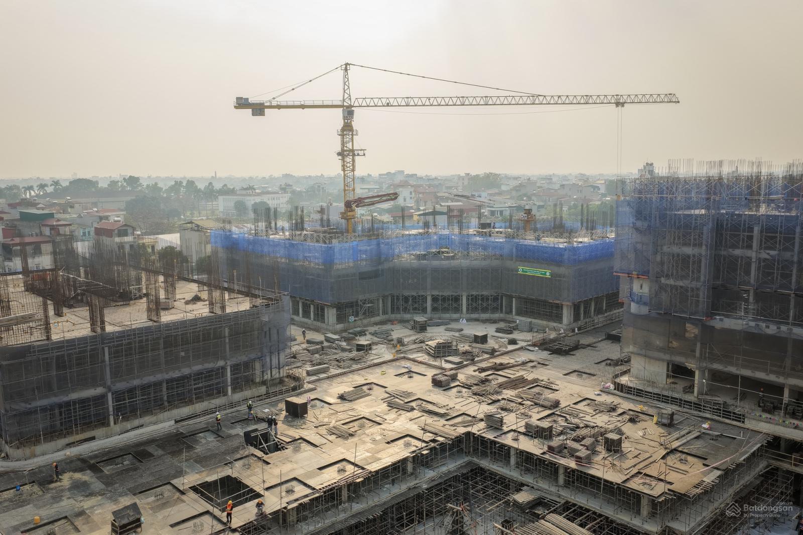 Tiến độ thi công dầm sàn tòa A Greenera Southmark