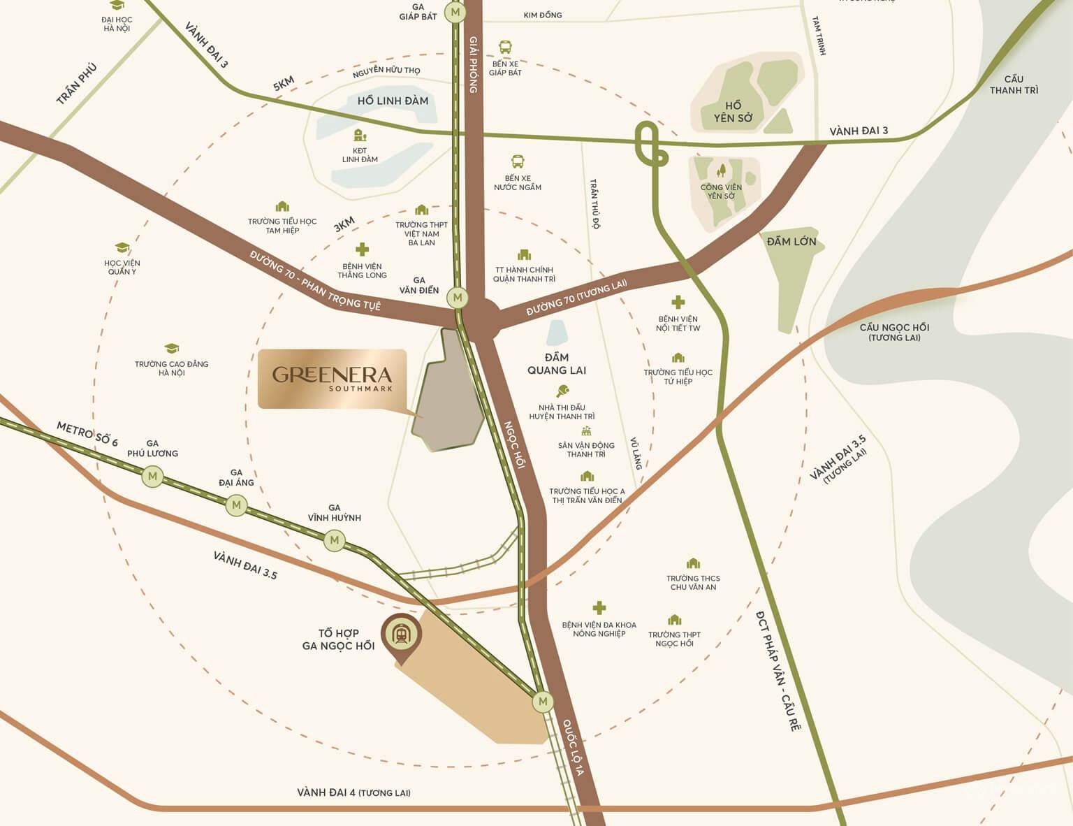Bản đồ vị trí dự án Greenera Southmark