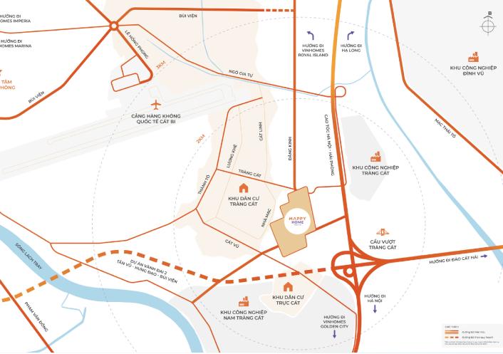 Toàn cảnh khu đô thị Happy Home Tràng Cát