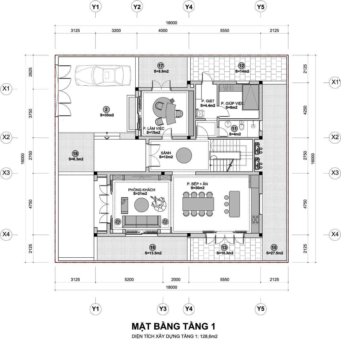 Biệt thự tứ lập