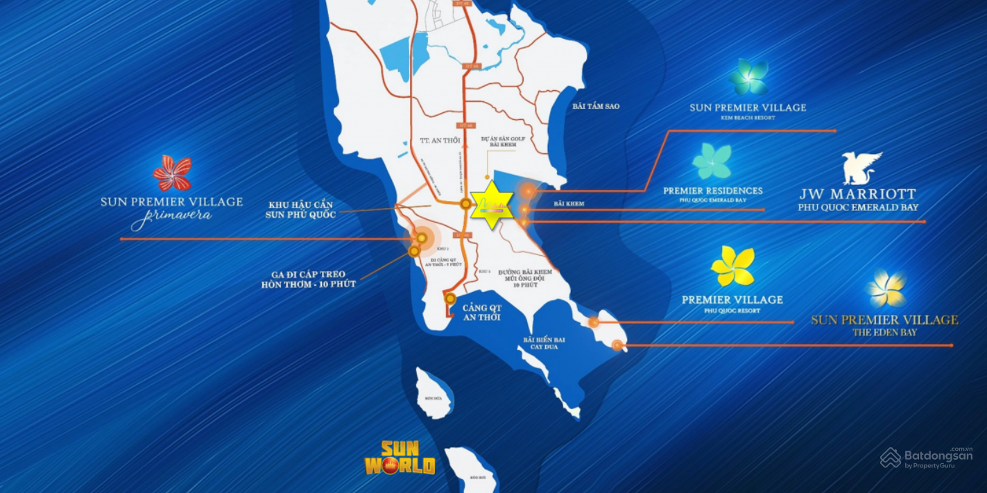 Sơ đồ vị trí Boutique Shophouse Melodia trong quần thể Bãi Kem