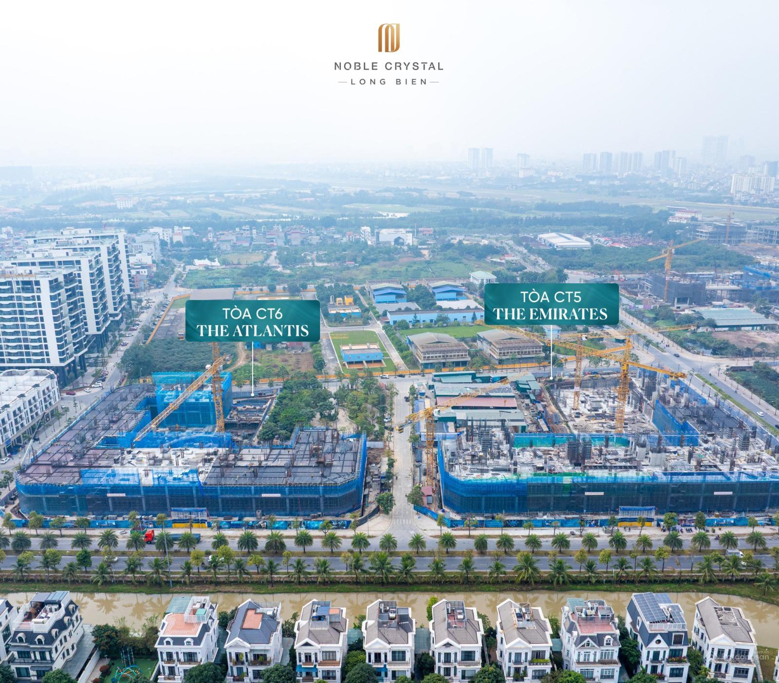 Tiến độ xây dựng Noble Crystal Long Biên tháng 1/2026