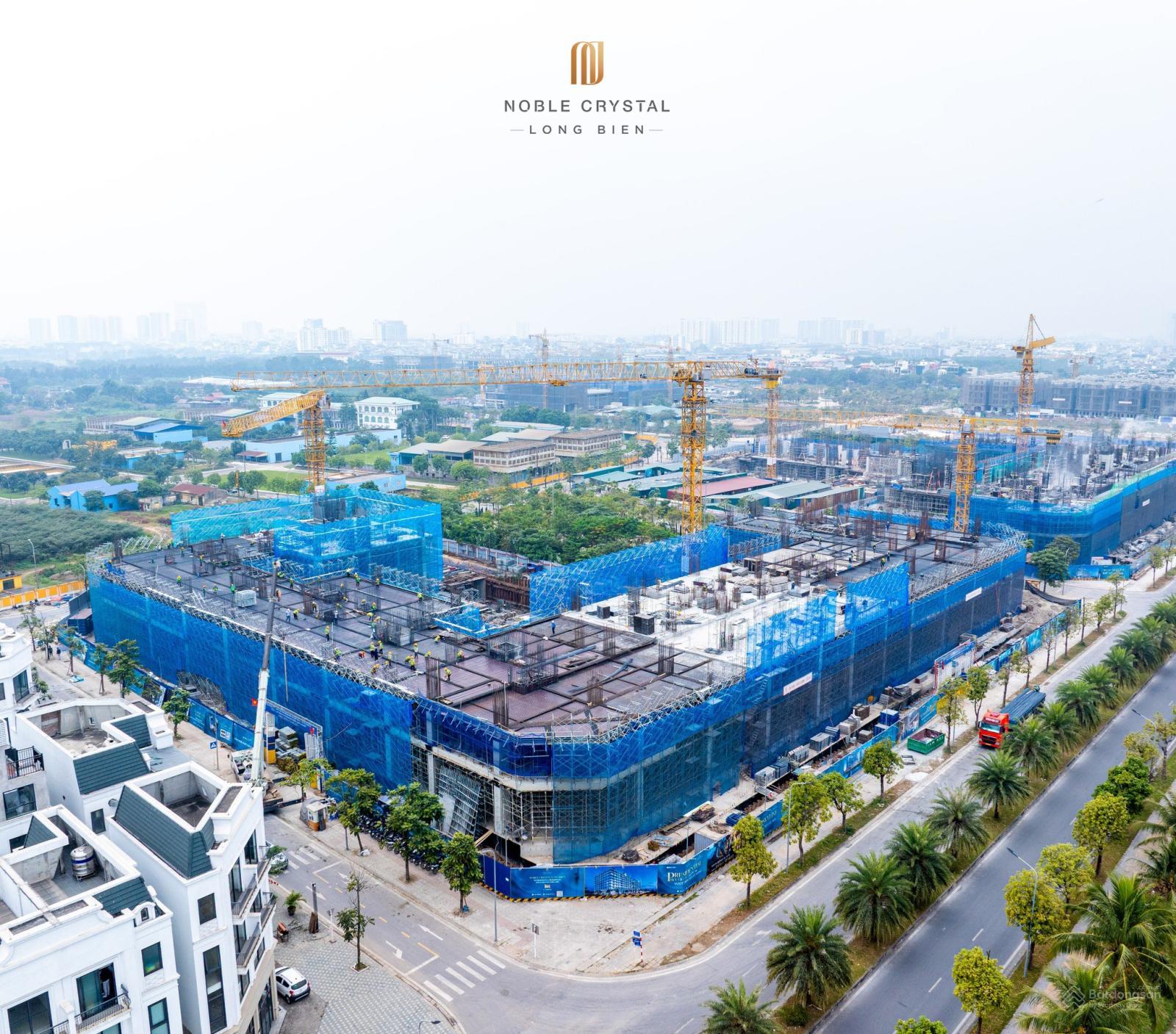 Công trường Noble Crystal Long Biên đang được triển khai
