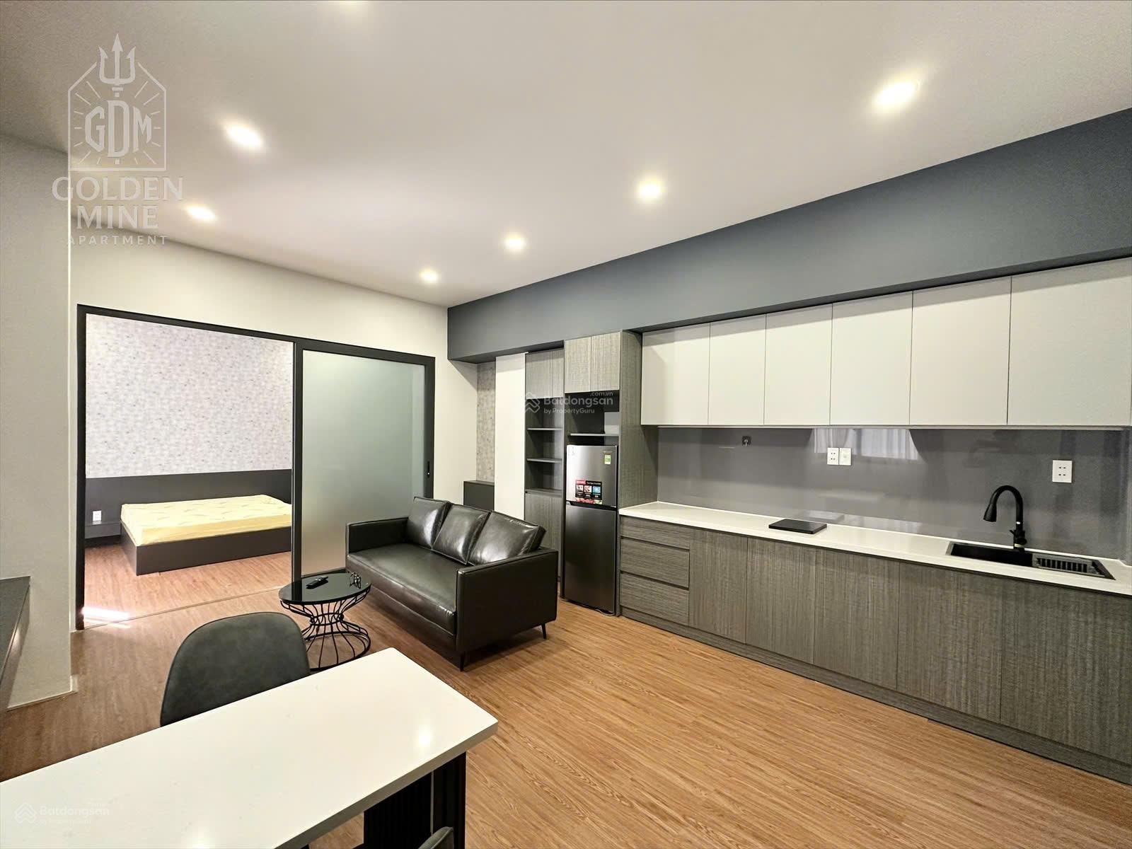 Không gian Cho thuê căn hộ 1PN 40m2 Quận 3 gần Tao Đàn, ĐH Kinh Tế full nội thất cao cấp, đầy đủ tiện nghi