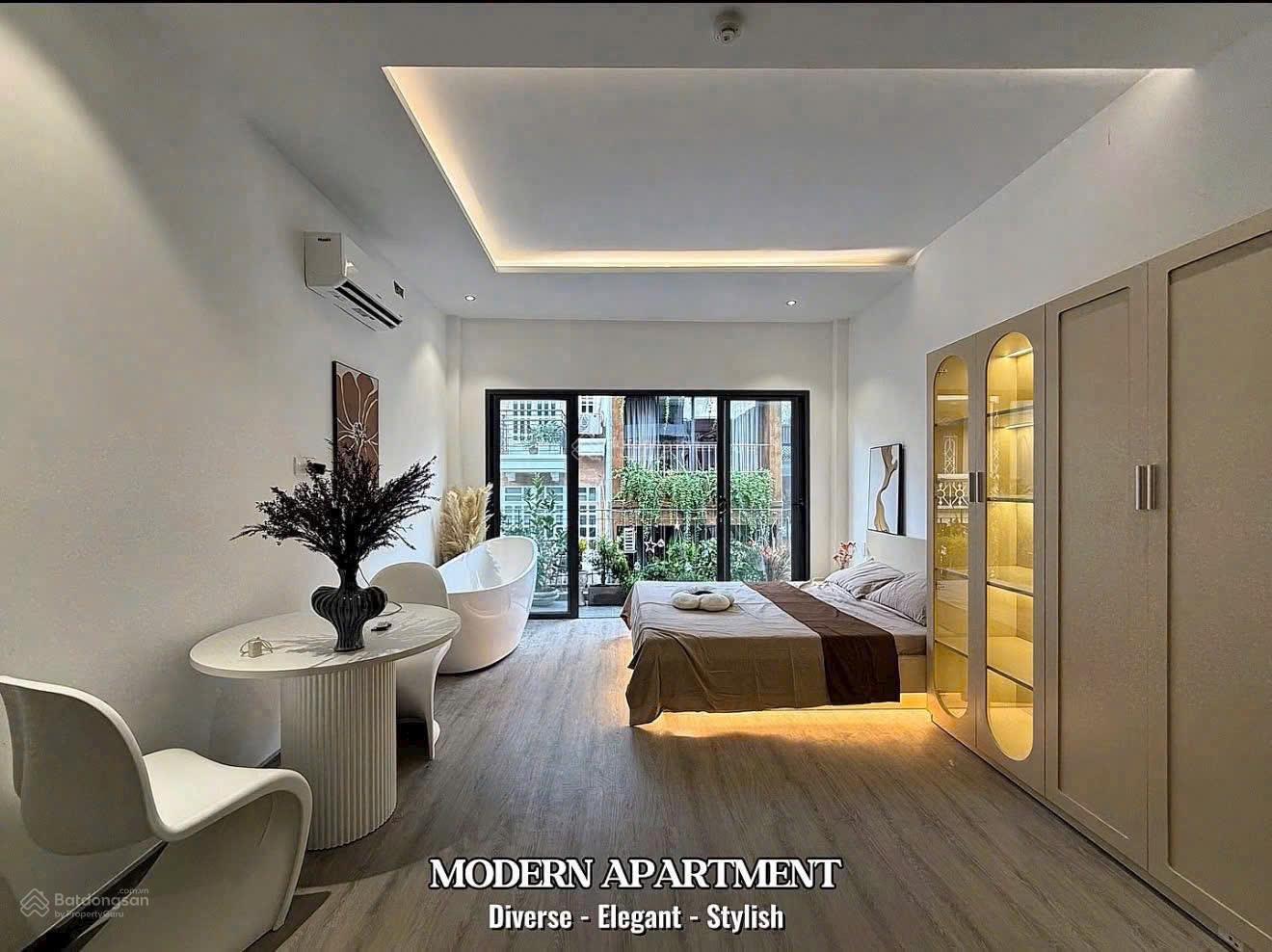 Không gian Cho thuê căn hộ 1PN 50m2 ban công thoáng mát - Đường Cây Điệp Quận 1, nằm ngay sát Bệnh viện Quận 1