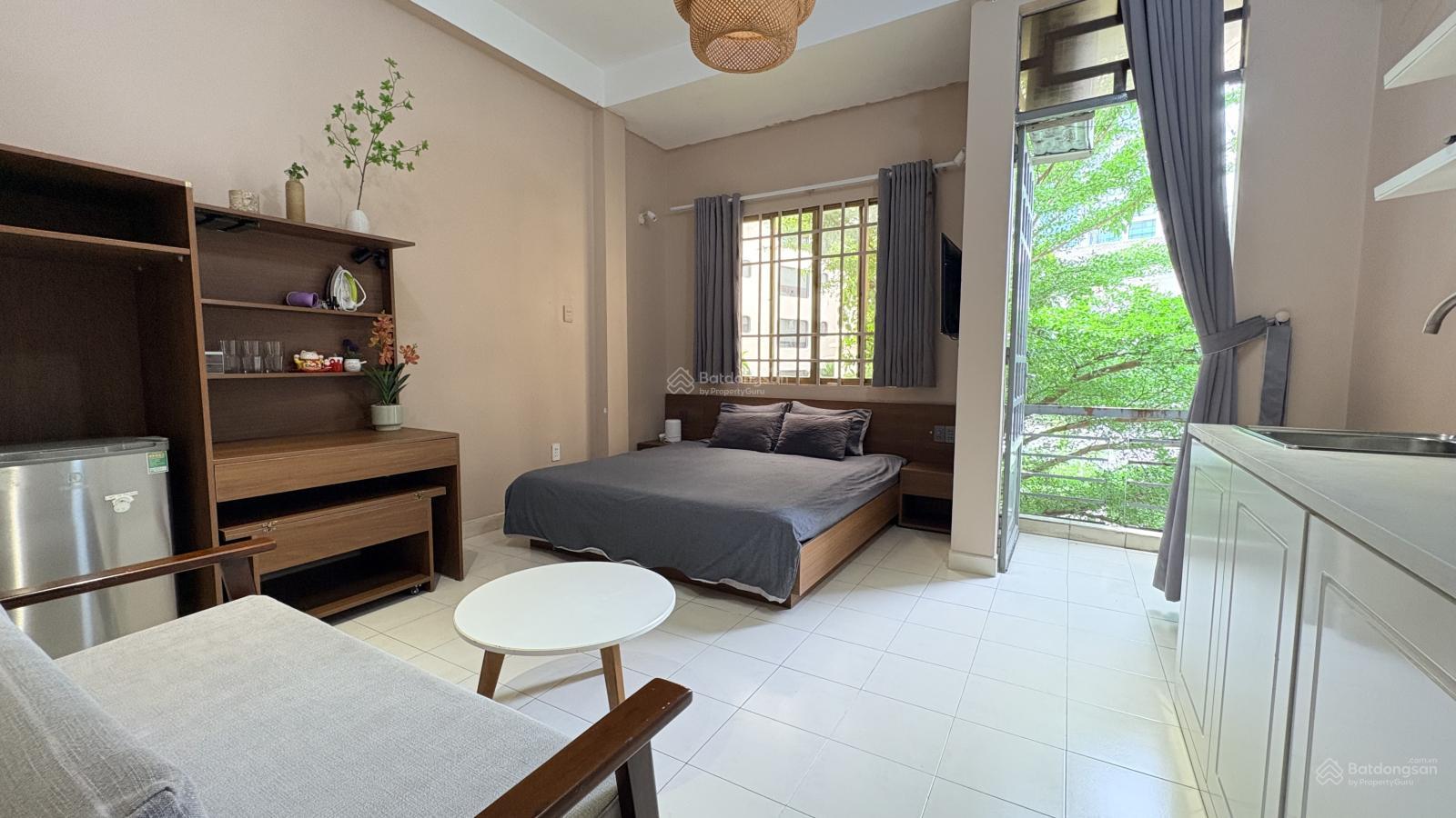 Không gian Cho thuê căn hộ studio ban công, full tiện nghi, cực thoáng, ngay Metro Bến Thành, giá hạt dẻ