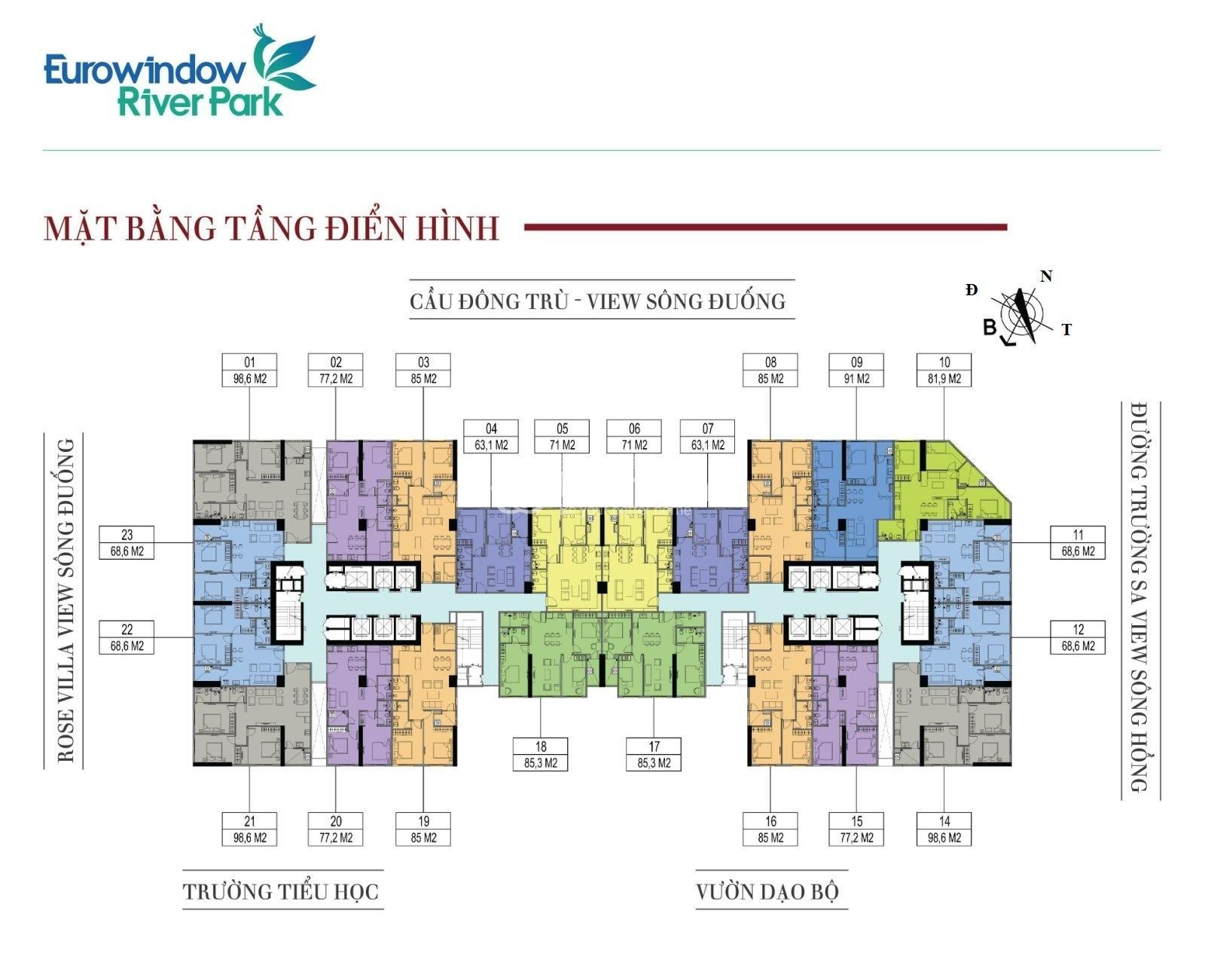 Eurowindow River Park - Bán nhanh căn hộ 2PN | 2WC | 71m2 | 4.4 tỷ | Tòa River - Full nội thất, Ban công ĐN - Liên hệ 0982.497.846 - Ảnh 4