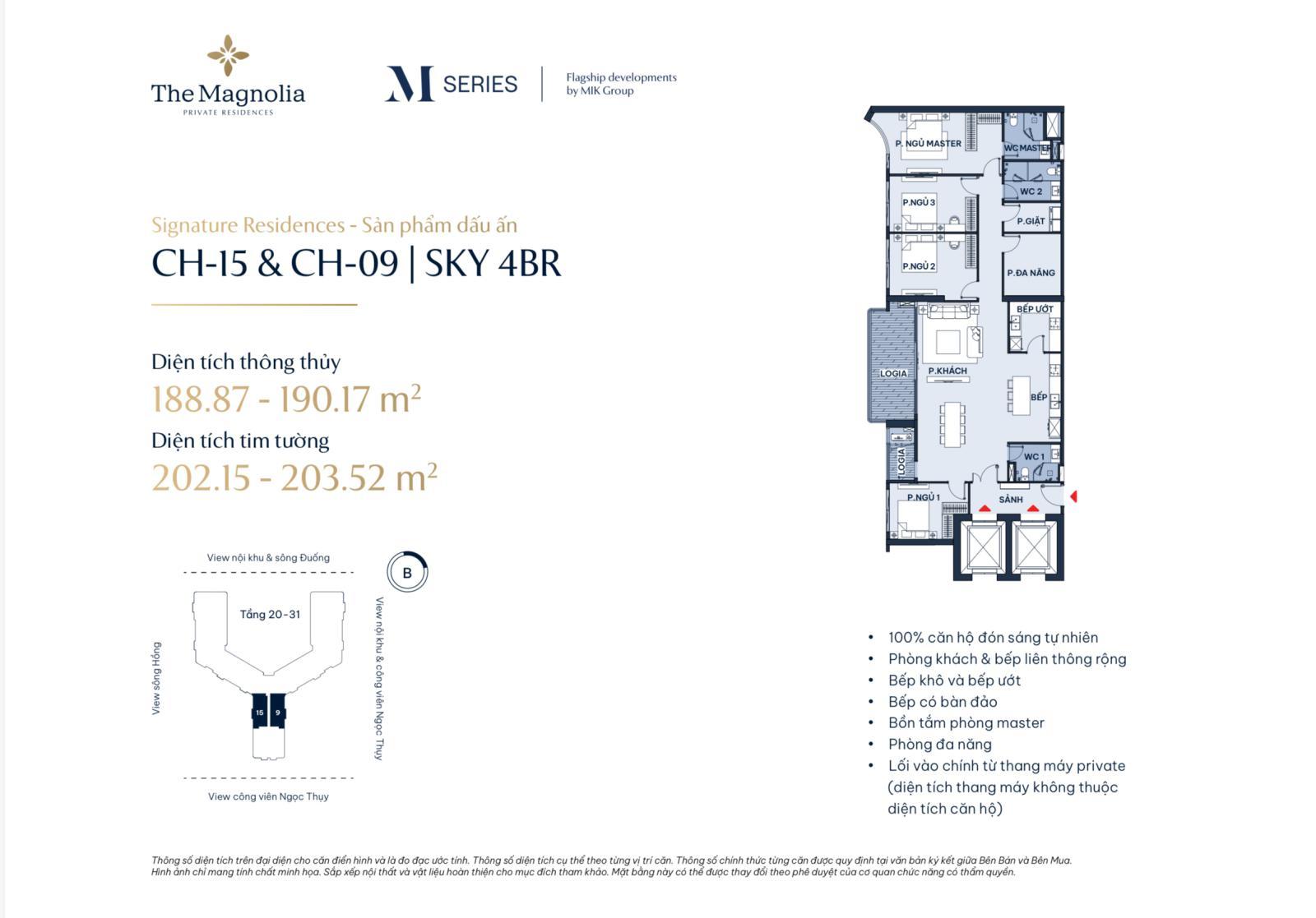 The Magnolia Private Residences - Bán căn 3PN giá từ 9,5 tỷ, 4PN, Duplex sân vườn, Penthouse view sông Hồng, Hồ Tây cách phố cổ 10 phút - Ảnh 11