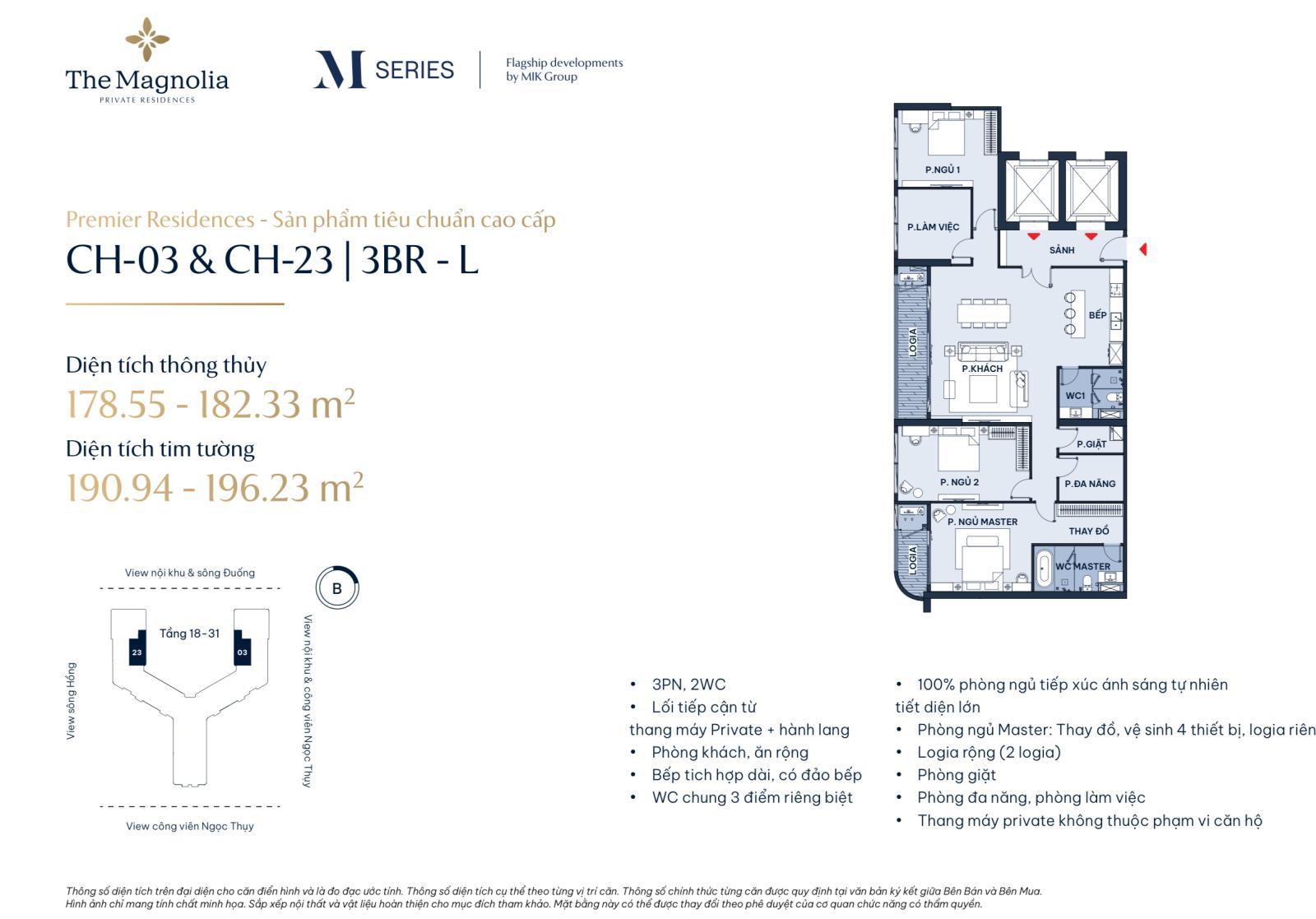 The Magnolia Private Residences - Bán căn 3PN giá từ 9,5 tỷ, 4PN, Duplex sân vườn, Penthouse view sông Hồng, Hồ Tây cách phố cổ 10 phút - Ảnh 10