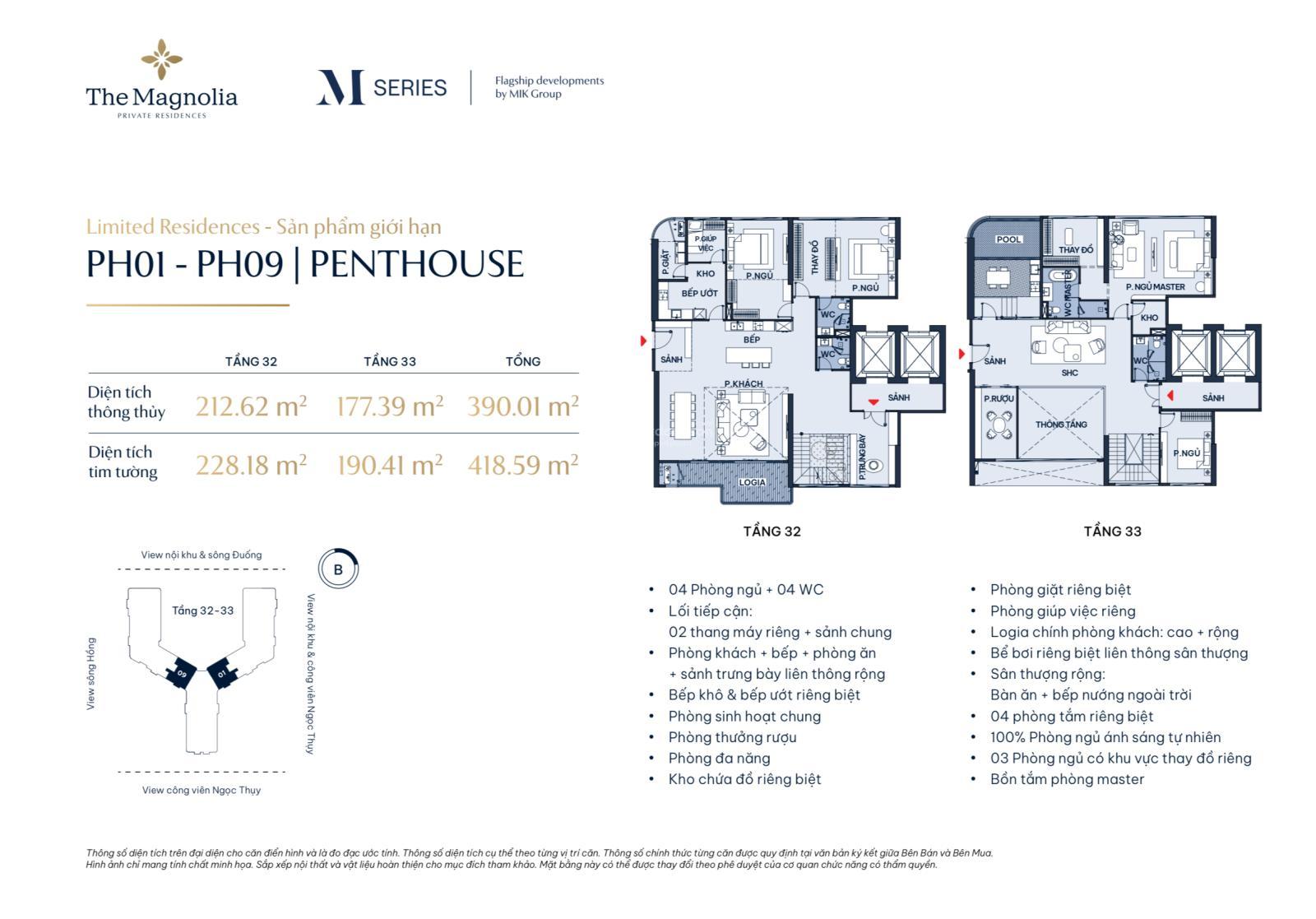 The Magnolia Private Residences - Bán căn 3PN giá từ 9,5 tỷ, 4PN, Duplex sân vườn, Penthouse view sông Hồng, Hồ Tây cách phố cổ 10 phút - Ảnh 4