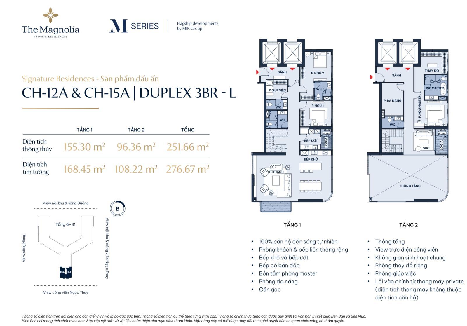 The Magnolia Private Residences - Bán căn 3PN giá từ 9,5 tỷ, 4PN, Duplex sân vườn, Penthouse view sông Hồng, Hồ Tây cách phố cổ 10 phút - Ảnh 12