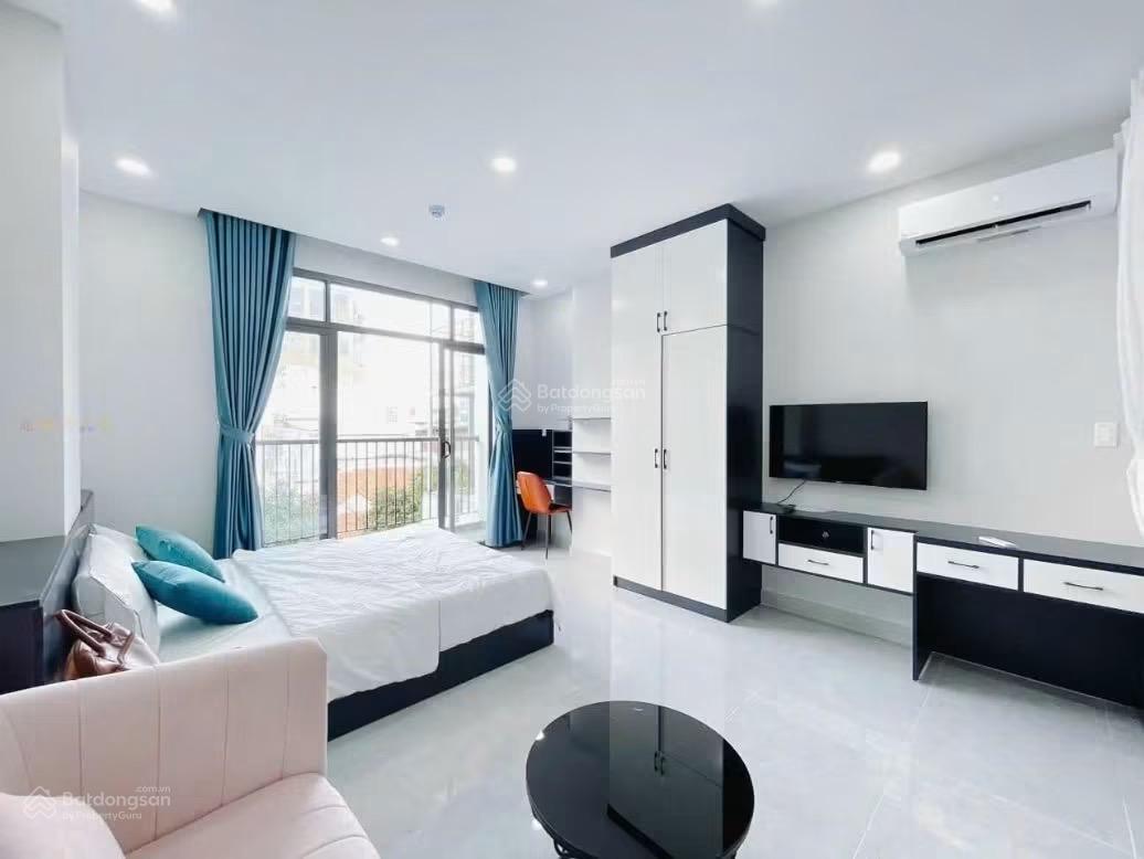 Không gian Cho thuê căn hộ 1PN ban công full nội thất, máy giặt riêng, đường Lý Chính Thắng, giá chỉ 10tr/th