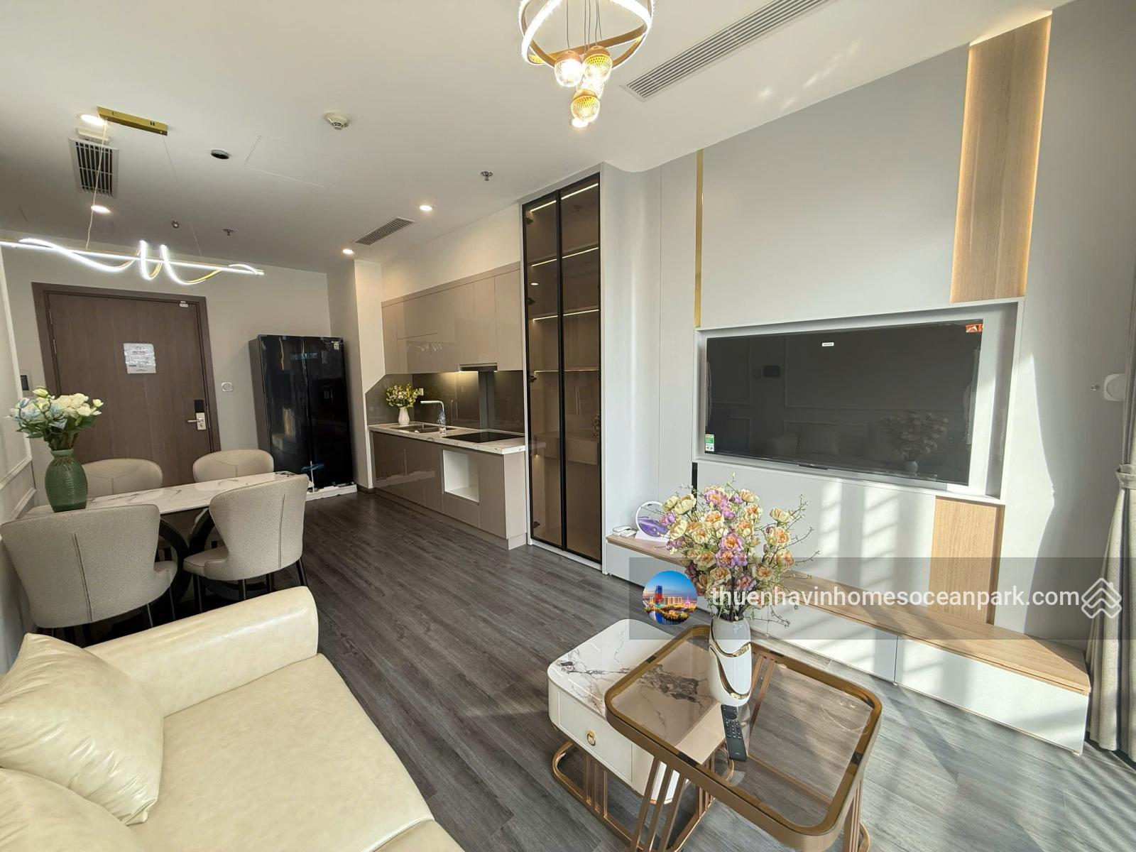 Không gian Cho thuê căn 1PN full đồ mới khu Ruby cao cấp, giá chỉ 8tr/tháng tại Vinhomes Ocean Park