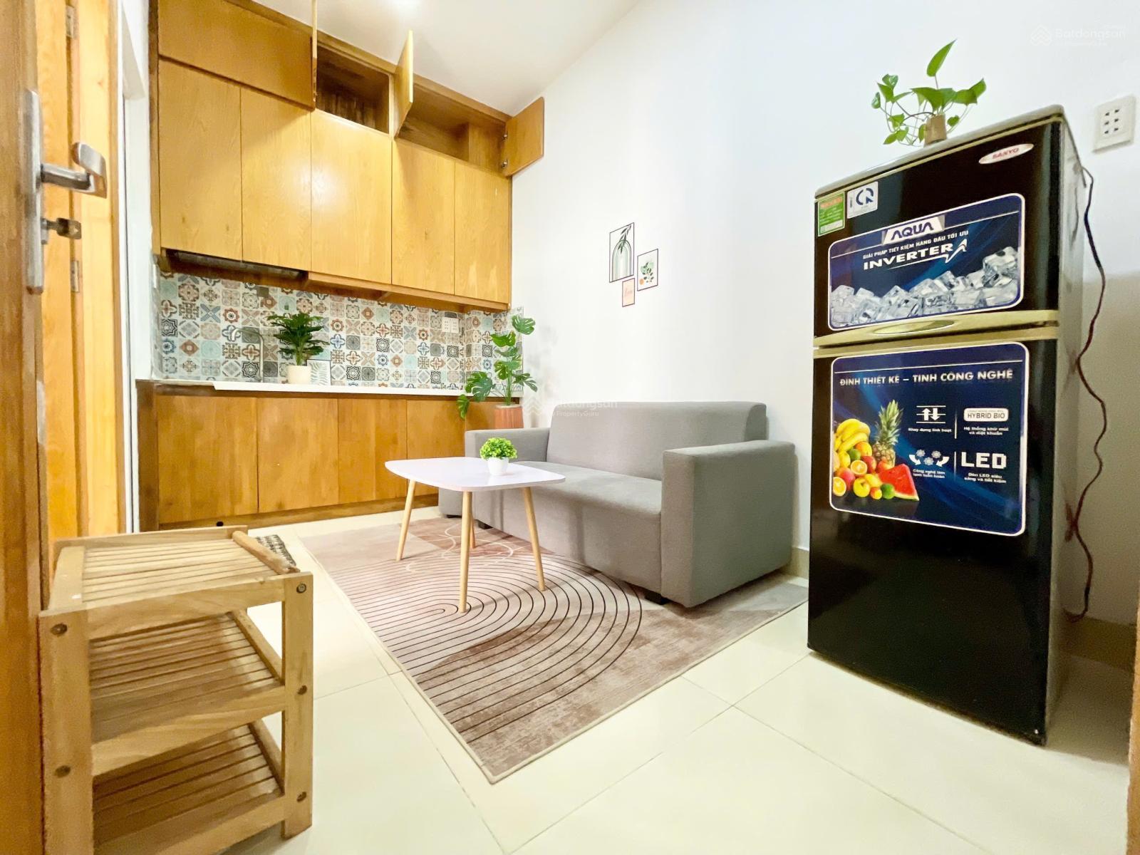 Không gian Cho thuê CHDV 1 phòng ngủ rộng 40m2 có thang máy nằm ngay trung tâm Bình Thạnh