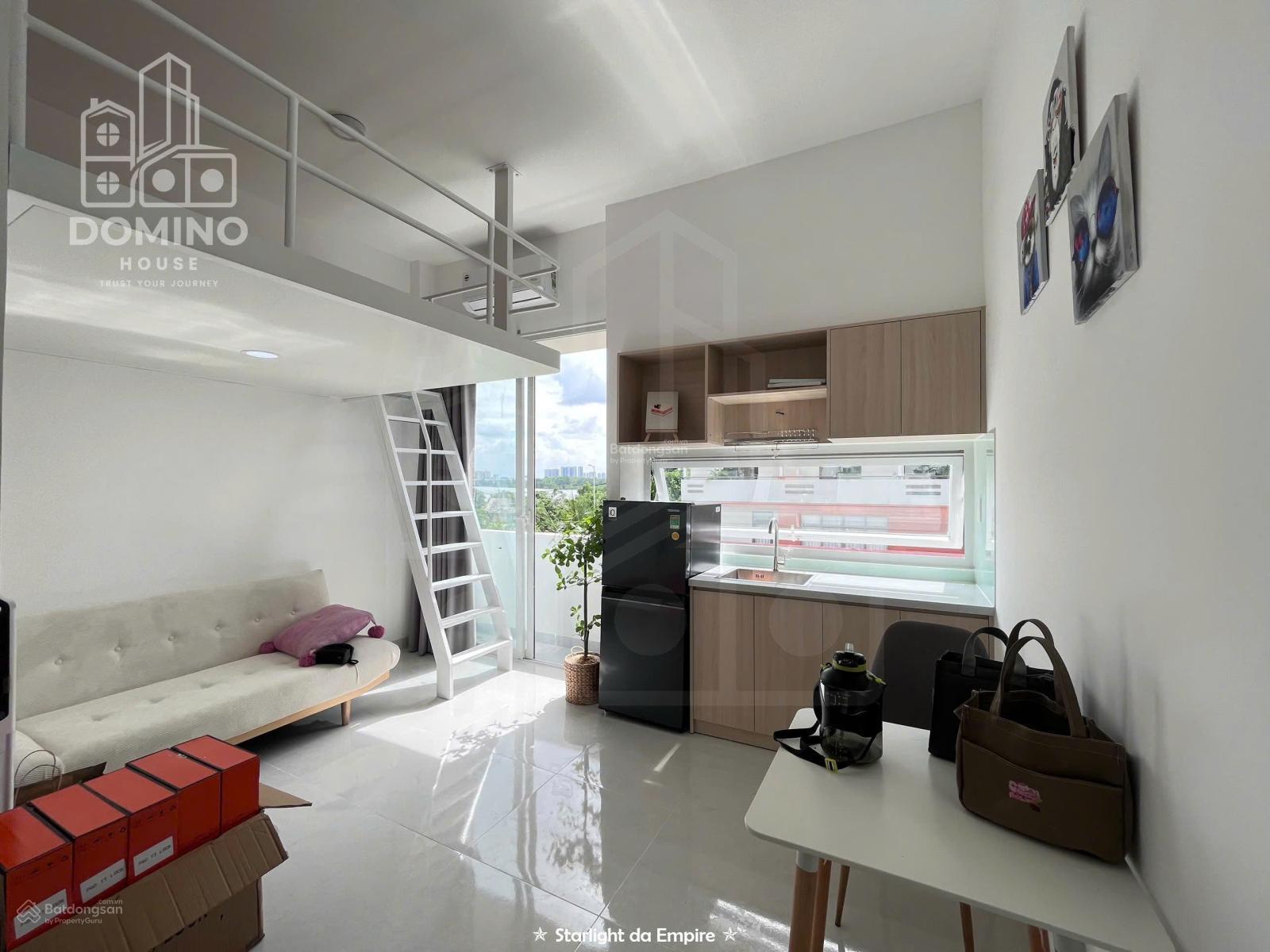 Không gian Cho thuê căn hộ duplex ban công thoáng, khu UBND Q2. Nội thất mới chưa qua sử dụng