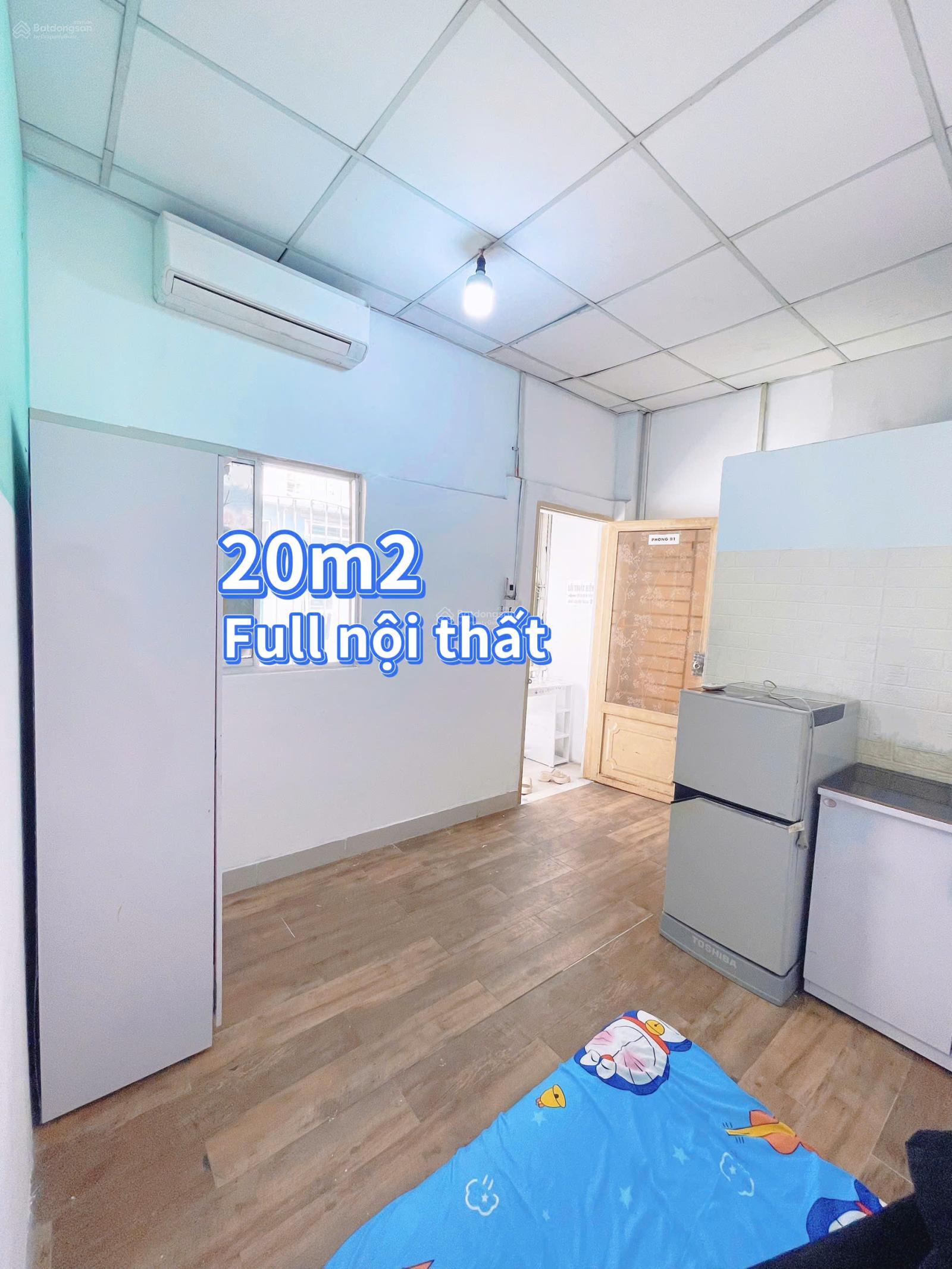 Không gian Phòng full nội thất 20m2 - ban công, cửa sổ trời, ngay tòa nhà E Town. Giá: 3.2tr