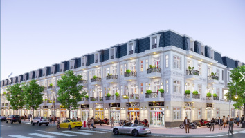 Cổng vào khu công nghiệp gần dự án