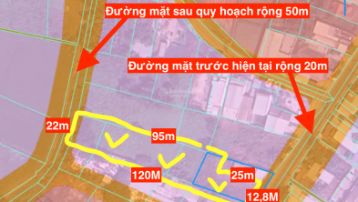 Ngay Vinhomes Hóc Môn đất 2 mặt tiền 2368m2, có 1.368m2 full thổ cư MT Dương Công Khi, Hóc Môn