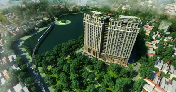 Cho thuê căn hộ D' Le Pont D'or 36 Hoàng Cầu, DT 130m2, 3PN, 2WC. Giá 27tr/tháng. Full nội thất