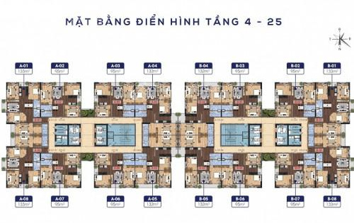 Bán căn hộ chung cư N01T1 Ngoại Giao Đoàn view hồ điều hòa. 50 - 62 triệu/m2