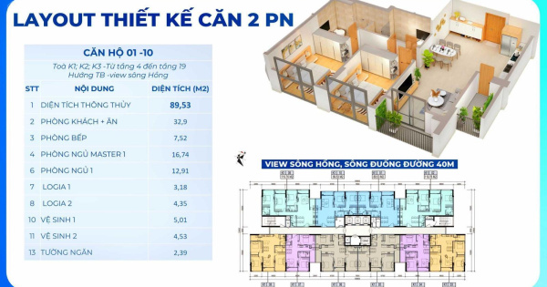Bán cắt lỗ gấp căn hộ chung cư Khai Sơn City 90m2, giá 6.5 tỷ. LH: 0985 575 ***