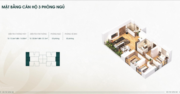 Do chuyển công tác bán gấp căn lâu dài tầng trung 112.6m2 thiết kế 3PN, căn góc hướng ĐN view hồ