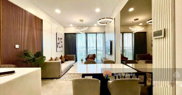 The River - Cho thuê căn 2PN đầy đủ nội thất mới như hình - Tầng cao view trực diện sông & Landmark