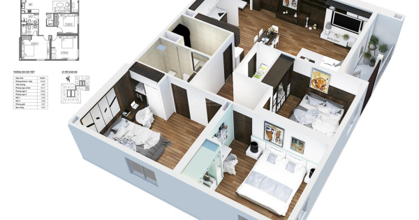 Cần bán căn góc 107,6m2 tầng trung K35 toà HPC Landmark 105 Tố Hữu