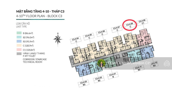 Mua trực tiếp CĐT Diamond Centery - 3PN, 3WC, 2 ban công. Tháp C3, Tầng 7. Giá TT nhanh 9tỷ1